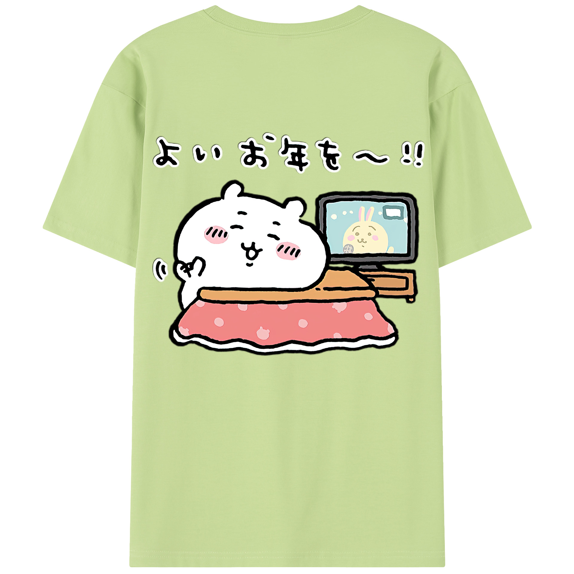 （画像用） ちいかわ ちいかわ Chii-kawa chiikawa 綿100％半袖Tシャツ（背面プリント）